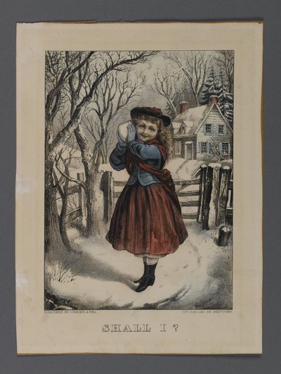 Shall I?, published by Currier & Ives, New York by American School